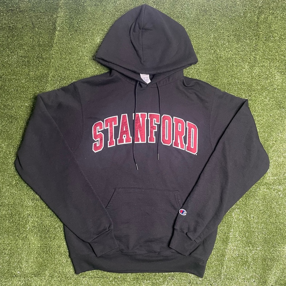 Stanford Champion Black Red Hoodie